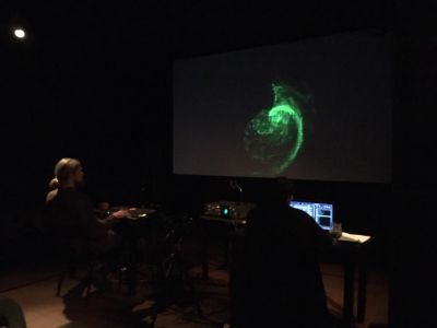 Jurgen De Blonde and Jon Beaton performing at Art Cinema OFFoff.